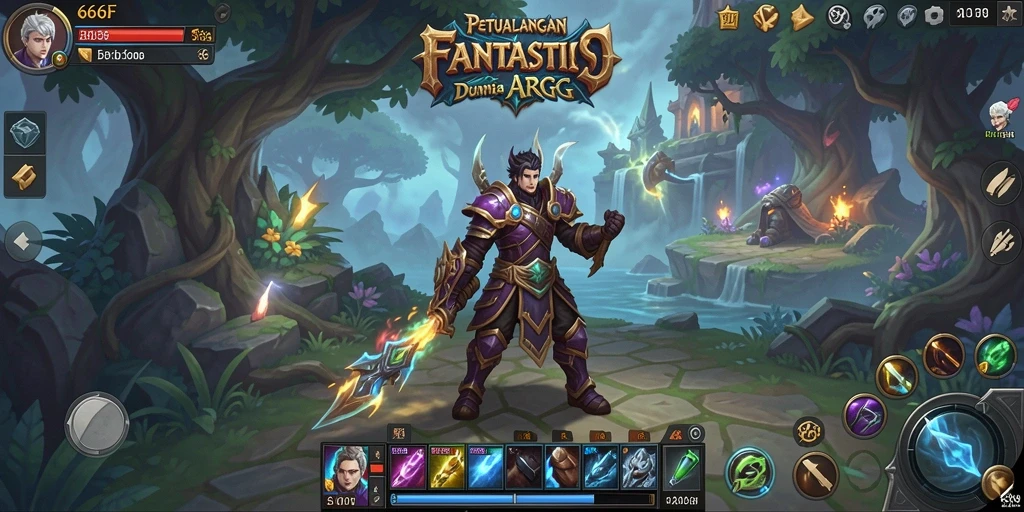 Tampilan menarik gameplay ARPG dalam 666F dengan karakter dan pertempuran yang dinamis.