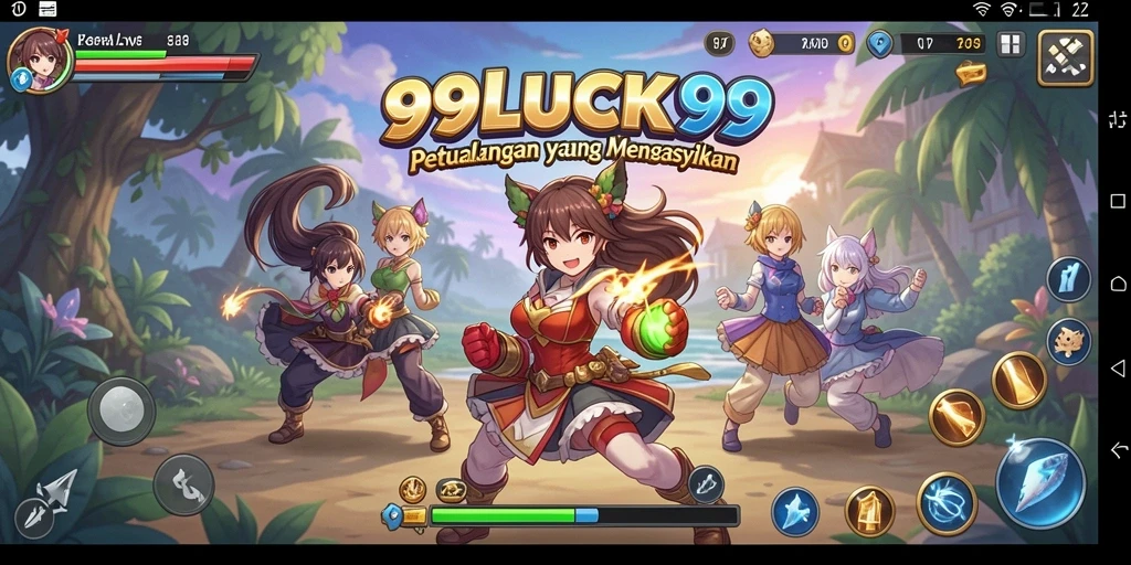 Gameplay menarik dalam 99LUCK99 menampilkan karakter Anime yang penuh warna.