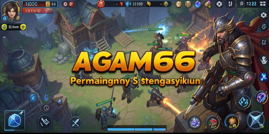 Screenshot gameplay AGAM66 yang menampilkan pertempuran strategis.