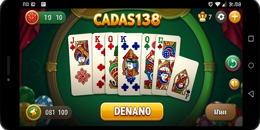 Tampilan gameplay seru dalam CADAS138 yang menampilkan permainan Domino.