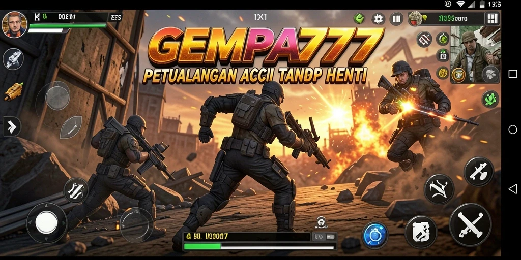 Tampilan gameplay seru dan menegangkan dari GEMPA777.