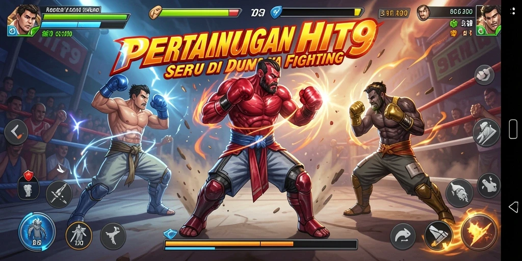 Tampilan gameplay HIT9 yang penuh aksi dan pertarungan mendebarkan.