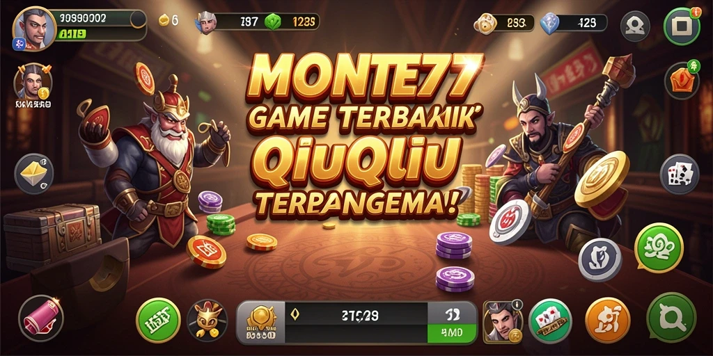 Tampilan grafis menarik dari gameplay QiuQiu di MONTE77.