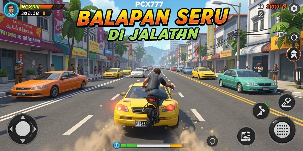 Tampilan menarik dari gameplay PCX777 yang mendebarkan.