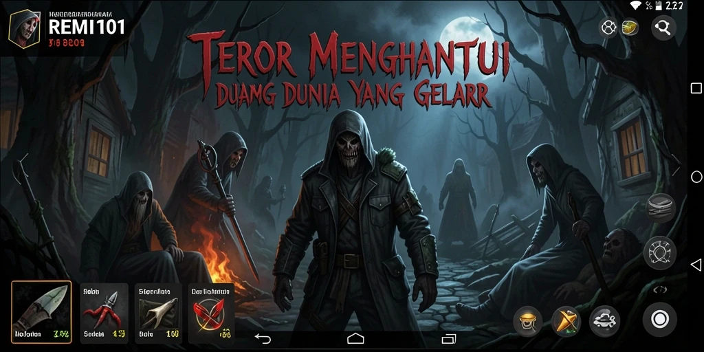 Screenshot penuh ketegangan dari gameplay REMI101 yang mengerikan