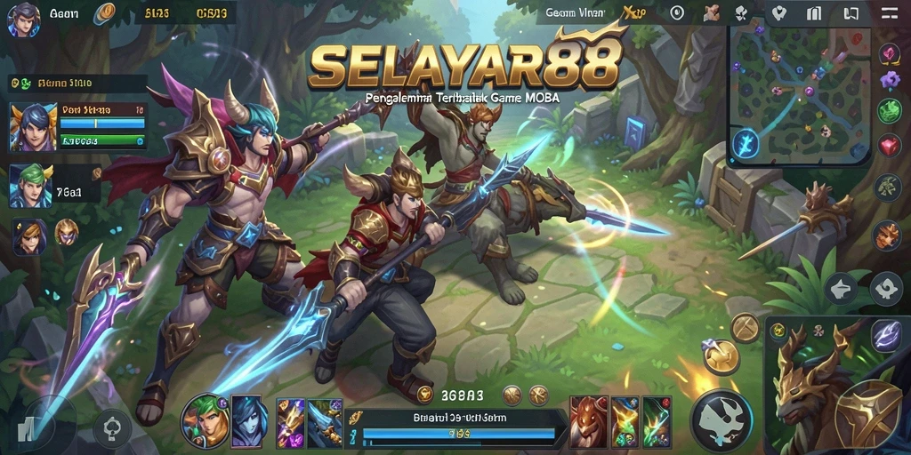 Tangkapan layar gameplay seru SELAYAR88 dalam aksi MOBA.