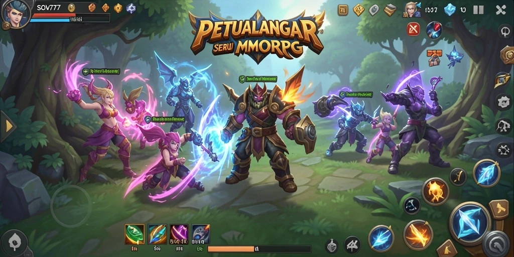 Tampilan bermain SOV777 yang menarik di dunia MMORPG.