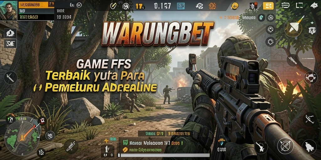 Tampilan gameplay seru dalam WARUNGBET dengan aksi tembak-menembak yang intens.