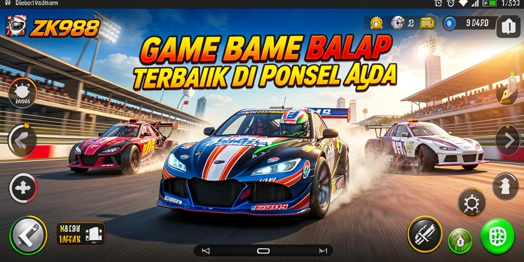 Tangkapan layar gameplay balap yang mendebarkan di ZK988.