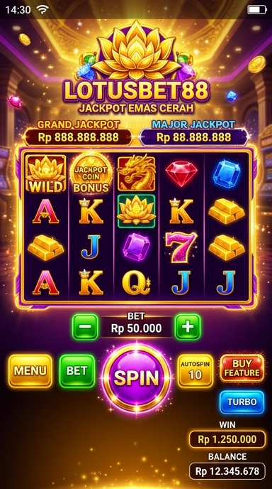 Fitur unggulan dari lotusbet88 terpapar jelas di layar.